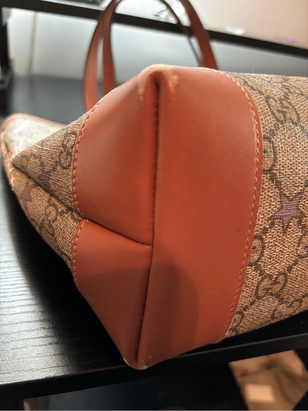 Authentic Gucci GG Supreme Star Tote with Matching Pochette - Rare Edition - Picture 8 of 16
